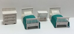 Quarter Inch Scale Modern Child's Room Furniture Kit