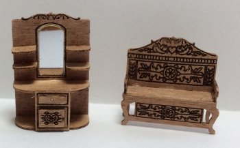 Quarter Inch Scale Victorian Style Hall Furniture Kit