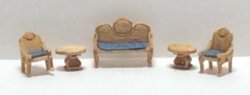 1:144th Inch Scale Furniture Kits Victorian Style Living Room