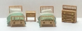 1:144th Inch Scale Furniture Kits Modern Style Child’s Room