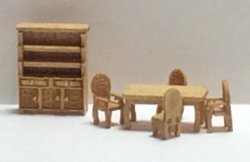1:144th Inch Scale Furniture Kits Traditional Style Dining Room