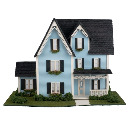 Complete Kit Quarter Inch Victorian Style House - Click Image to Close